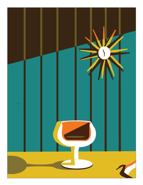 Illustration focused on a chair object study.
