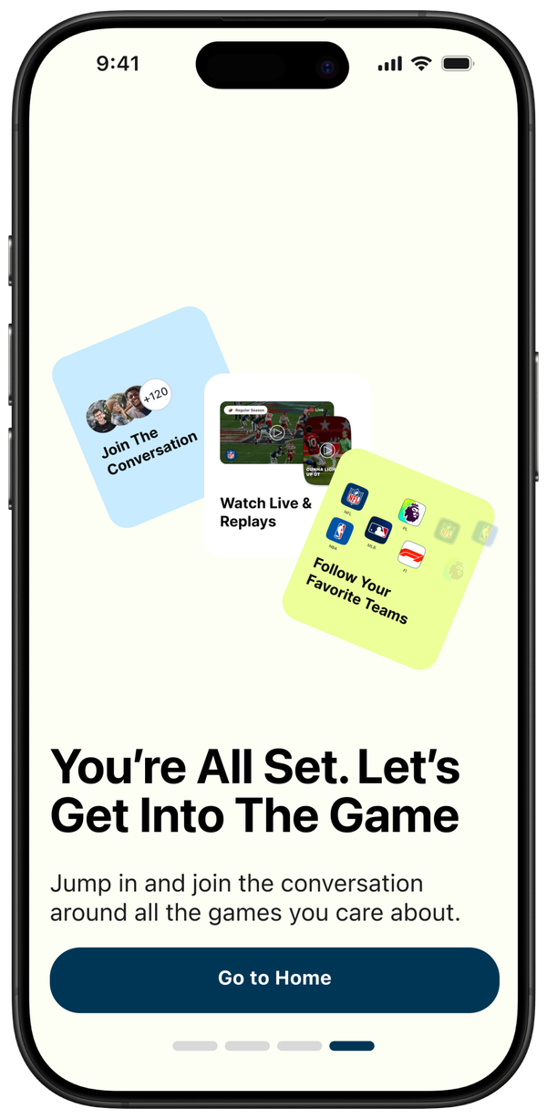 Next steps concept screen three for Greysports