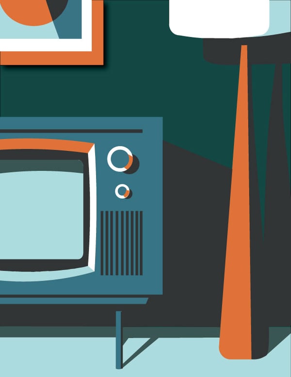 Illustration of a television object study.