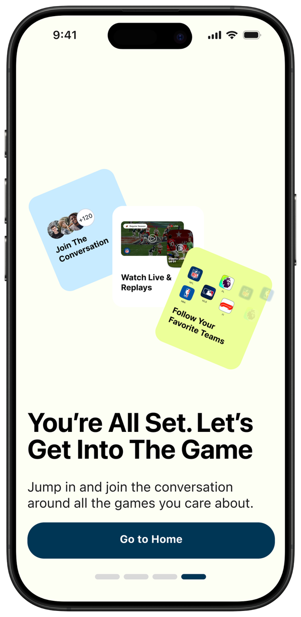 Next steps concept screen three for Greysports