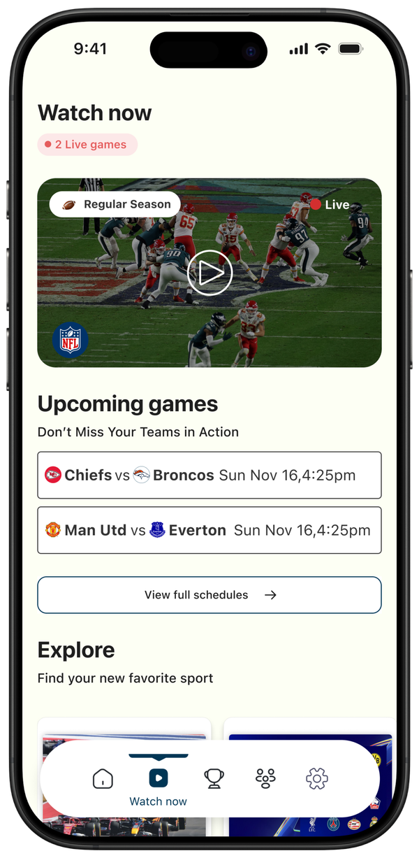 Primary action button after full-width redesign