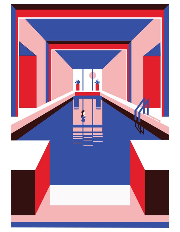 Illustration titled Take a Dip.
