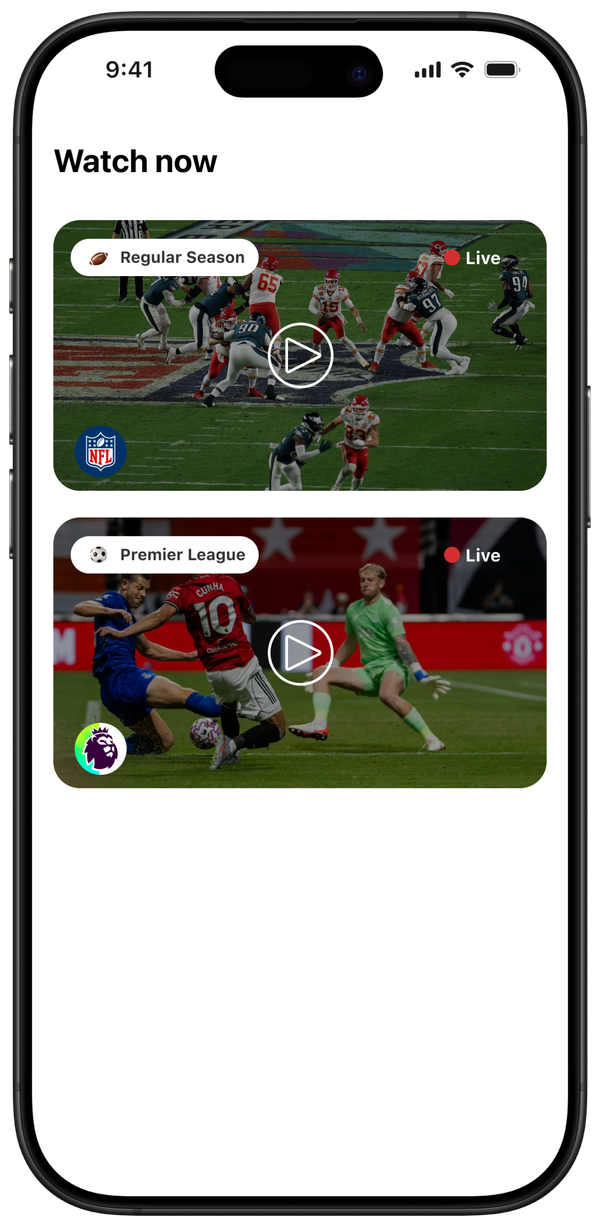 Live games in vertical layout before iteration