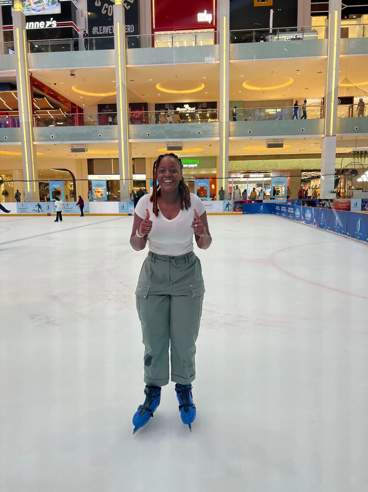 Ice skating moment from the Dubai rink
