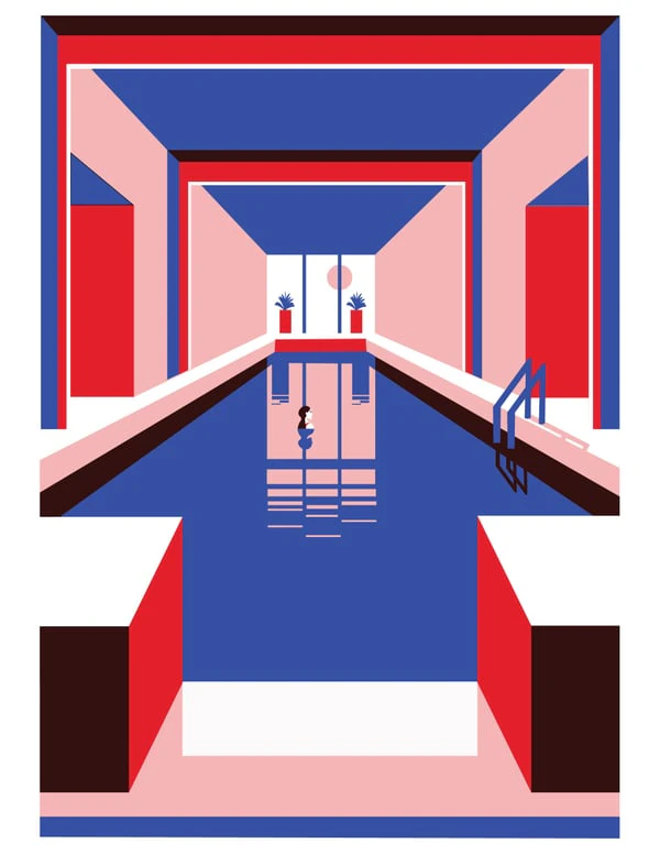 Illustration titled Take a Dip.