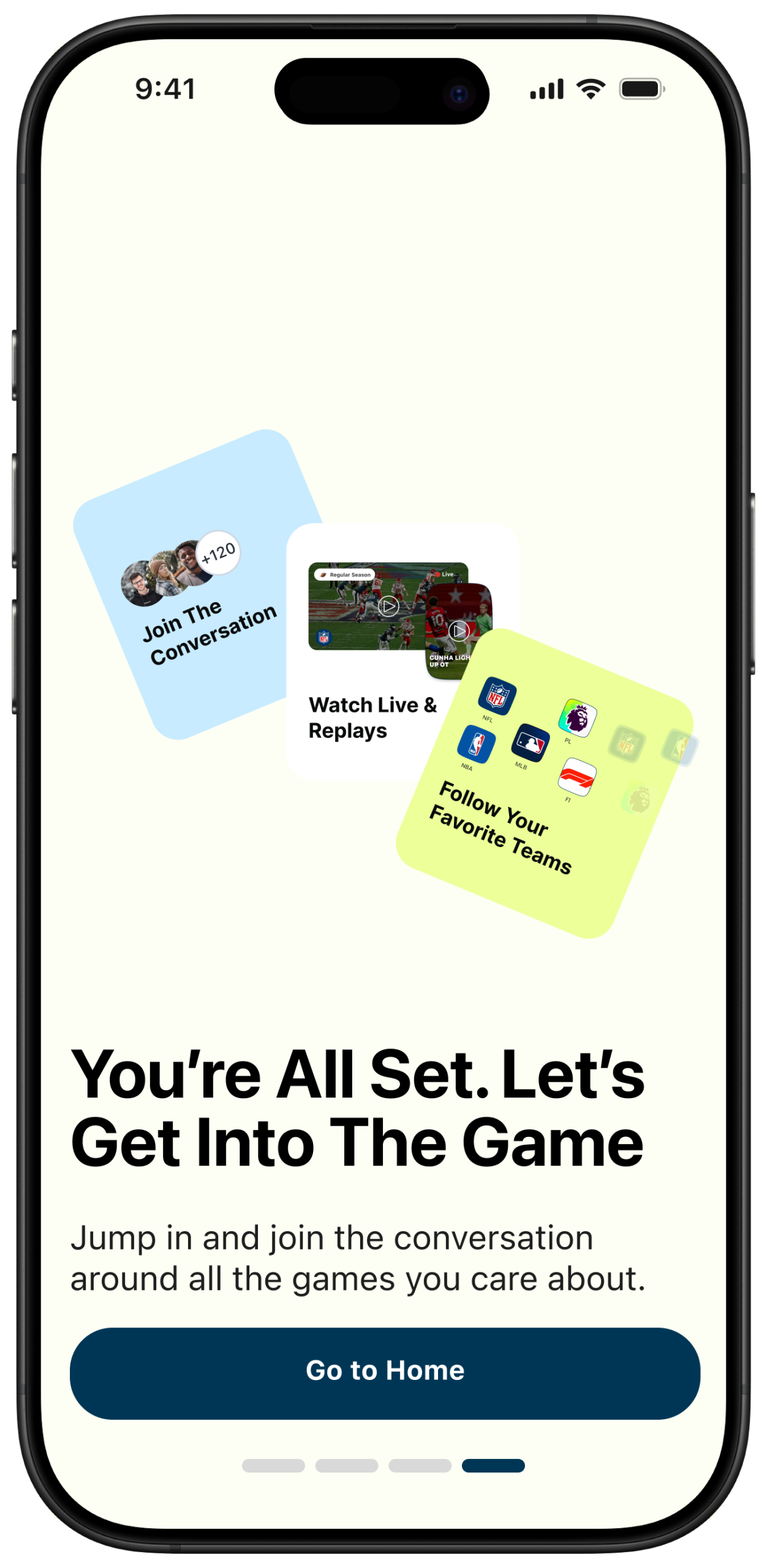 Next steps concept screen three for Greysports