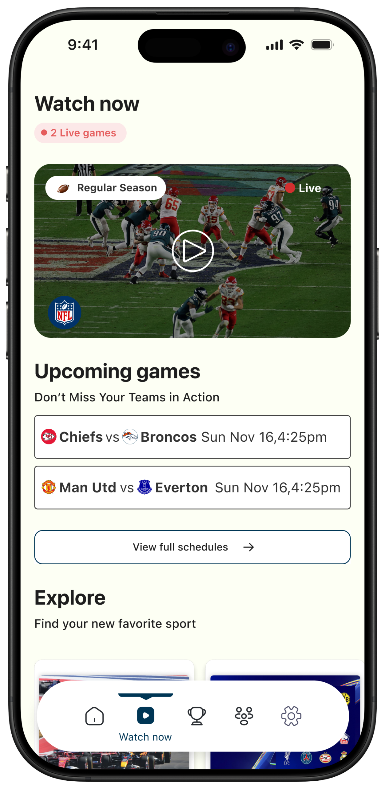 Primary action button after full-width redesign
